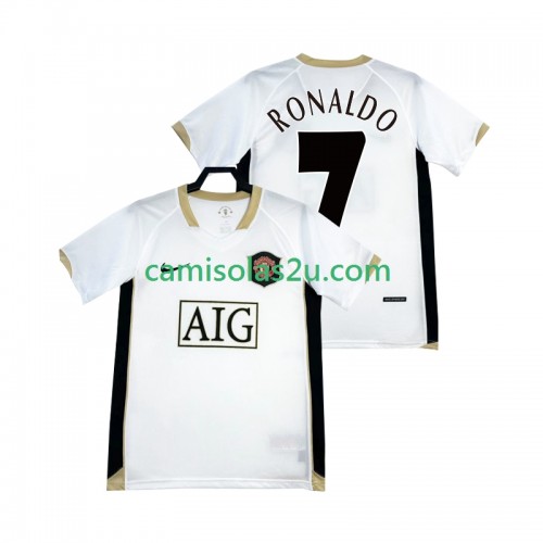 Camisolas de futebol Manchester United RONALDO 7 Retro Equipamento Alternativa 2006-2007 Manga Curta Camisolas de futebol Manchester United RONALDO 7 Retro Equipamento Alternativa 2006-2007 Manga Curta